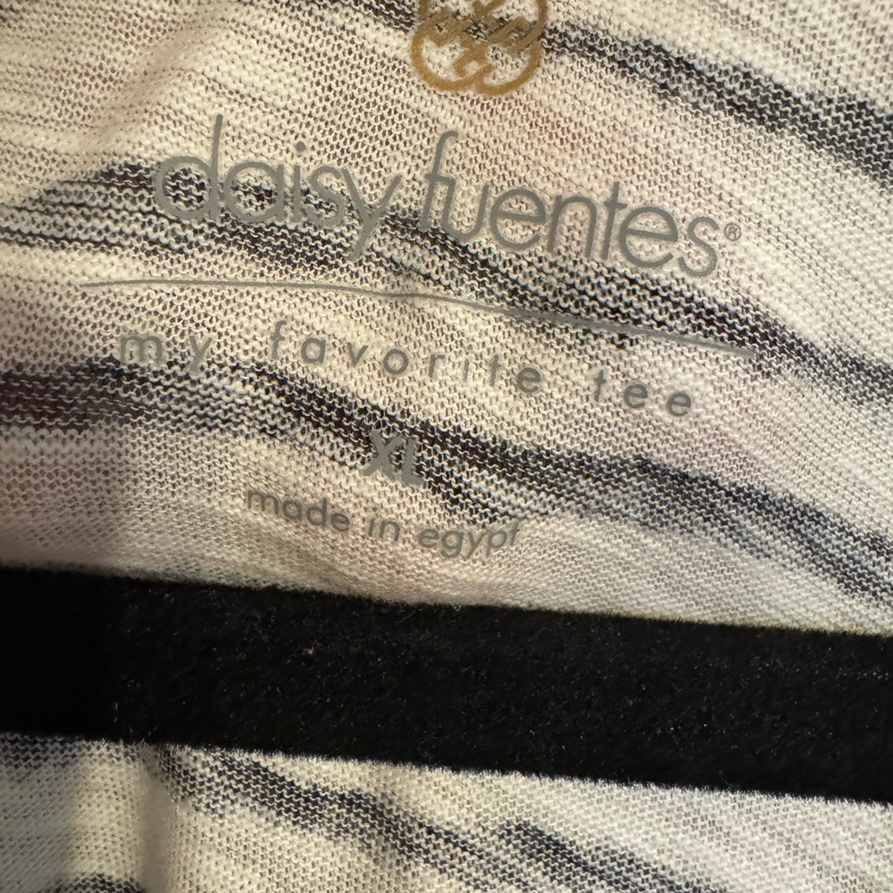 NWT Daisy Fuentes Black/White MY FAVORITE TEE XLARGE #O - Picture 4 of 6